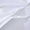 Duvet Cover Set 3 pcs(1 Duvet Cover+2 Pillowcases) 100% Cotton Sateen Woven Hidden Zipper Closure (White Beige, King)