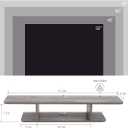 GHC Floating TV Stand, Wall Mounted Entertainment Center and Cabinet Shelf, TV Console with Storage, Media Console for DVD Player, Space-Saving Under TV Shelf for Bedroom, Living Room (Grey), Onesize
