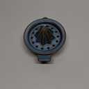 Ceramic Citrus Lemon Orange Juicer Manual Squeezer, Hand Juicer Reamer Rotation Press with 6.8oz Bowl, Strainer Lid, Spout, Handle, Dishwasher Safe, Easy to Clean (Blue)