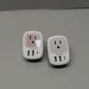 2 Pack European Travel Plug Adapter, TESSAN US to Europe Plug Adapter with 3 USB Ports (1 USB C), Type C Power Outlet for EU International Italy Iceland Spain France Germany