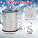 Silver Curling Ribbon, 500 Yards Shiny Metallic Thin Silver Ribbon for Balloon Strings, Gift Wrapping, Party, Festival, Celebratory