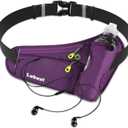Running Belt, Waterproof Hydration Belt with Water Bottle Holder Hiking Walking Waist Pack Reflective Adjustable Fanny Pack Compatible for Phone Waistband Outdoor