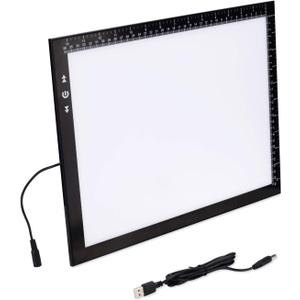 HSK B4/A3s Artist tracing Light Box Copy Table,USB Power Dimmerable 6000 Lux Lock Button Artcraft Light Pad for Tatto Drawing, Sketching, Animation,Diamond Painting