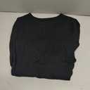 ANRABESS Womens Long Sleeve V Neck Sweaters 2025 Fall Casual Classic Soft Loose Fit Basic Pullover Jumper Top (L, Black)