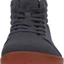 WHITIN Men's Wide Winter Barefoot Shoes | Hi-top Minimalist Sneakers | Zero Drop Sole | Optimal Warmth & Protection (W826 | Grey Gum)