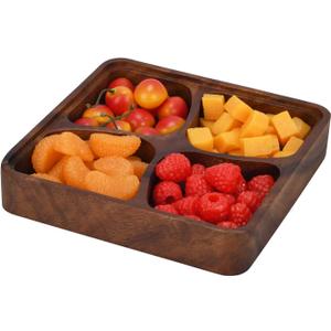 Fruit platter,Wood Serving Tray,Wooden Fruit Bowl for Kitchen Counter for Dessert Platter Tray Dish Kitchen Dining Fruits,Dessert,Snack