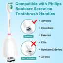 Aoremon Replacement Toothbrush Heads Compatible with Philips sonicare E-Series, 6 Pack Replacement Brush Heads Come with Caps