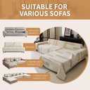 Boho Couch Covers for Sofa Washable Sofa Covers for 3 Cushion Couch Soft Non Slip Couch Covers for Sectional Sofa Dog Pet Furniture Protector (Shallow Coffee, 91"*150")