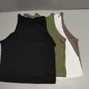 4 Pieces Basic Crop Tank Tops Women Racerback Crop Tops Cotton Sport for Girls Lady Daily Wearing Size M