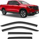 Tape-on Extra Durable Rain Guards for Honda Ridgeline 2017-2025, Window Deflectors, Vent Window Visors, 4 Pieces - 100527 (For Ridgeline 17-25)
