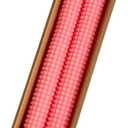 Creative Co-Op Hobnail Taper Candles in Box, Green, Set of 2 (10"H)