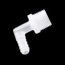 Hose Barb Fitting Elbow 1/2" Hose Barb x 1/4 Male NPT Barbed Adapter for Fuel Gas Liquid Air (Pack of 5)