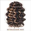 Toyotress Ocean Wave Crochet Hair - 12 Inch 8 Packs Brown Mix Blonde Crochet Braids Deep Twist Synthetic Braiding Hair Extensions (12 Inch, P4/27-8P)