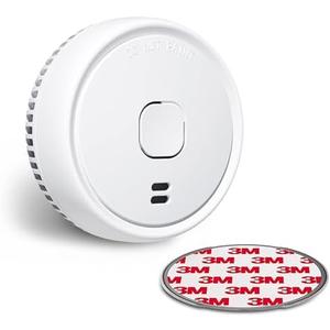 Ecoey Smoke Detector, Smoke Alarm with Advanced Photoelectric Technology, Fire Alarm Smoke Detector with Test Button and Low Battery Reminder, Fire Alarm Used in Bedroom, Home, FJ138, 1 Pack