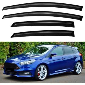 Window Visors Rain Guards Shield for 2012-2018 Ford Focus Sedan & Hatchback, Out-Channel Window Vent Wind Deflectors Visors Shades for 12-18 Focus (Not for Focus RS & ST)