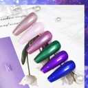 2 x JODSONE 10ml Gel Nail Polish Set Glitter 6Colors Dark Green Glitter Pink Deep Blue Gel Polish Lacquer Glossy Art for Nail and Salon Need U V Lamp