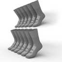 AMERICAN HOSPITAL SUPPLY Hospital Slipper Socks Grip Socks with Elastic Cuff Grip Socks for Women and Men Slipper Socks Gray | X-Large (Pack of 6)