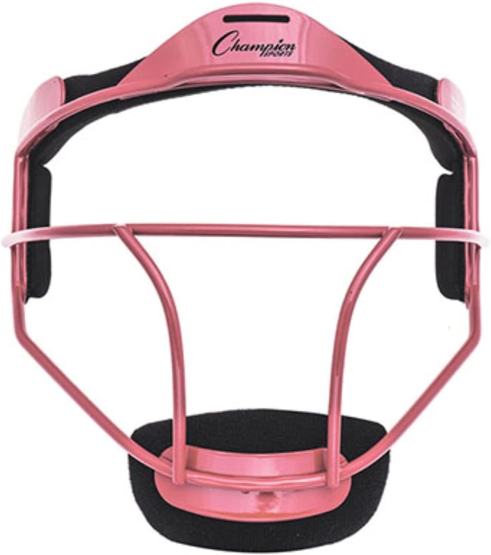 Champion Sports Steel Softball Face Mask  Durable Fielders Mask for Youth & Adults, Multiple Colors for Practice & Games (Pink)