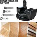 Floor Gap Fixer Tool for Laminate Floor Gap Repair,Floor Repair Kit with Suction Cup and Mallet,Perfect for Floor Gap Closing Repair Tool,Not Suitable for Scraped Surface FloorDouble headed black