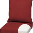 Arden Outdoor Foam Deep Seat Cushion Set, 22x24, Premium High-Density Foam, Never Flattens, Weather-Proof for Patio Chair Sofa Couch, Ruby Red Leala