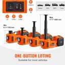 VEVOR Electric Car Jack, 5 Ton/11023 LBS Hydraulic Jack Lift with Electric Impact Wrench, Built-in Inflatable Pump, and LED Light for SUV MPV Sedan Truck Change Tires Garage Repair