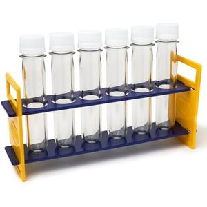 Steve Spangler's Large Plastic Test Tubes & Rack, 6 Bottles & 1 Rack