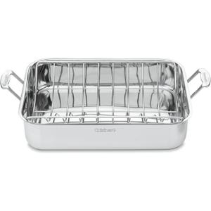 Cuisinart 16-Inch Roaster, Chef's Classic Rectangular Roaster with Rack, Stainless Steel, 7117-16URP1