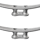 Laorde Boat Dock Cleats Galvanized 8"/10"/12" Large Cast Iron Dock Cleats Marine Grade Rope Cleat for Mooring, Pier, Deck, Tie Down (10 inch 2 Pack)