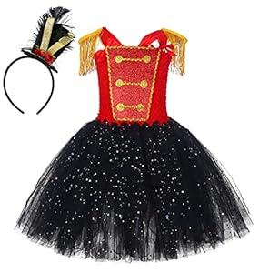 Tutu Dreams Circus Costume for Girls 1-10Y with Circus Headband Chrsitmas Gifts Birthday Party, Size M