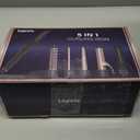 Lopeie 5 in 1 Wand Curling Iron Set, Hair Styling Tools with Thermal Brush and 4 Interchangeable Ceramic Barrels from 1/2 to 1 1/2 inch, Fast Heating, Dual Voltage Hair Curler, Gifts for Women (Rose Gold)