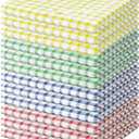Nialnant 12 Pack Dish Rags for Washing Dishes,100% Cotton Soft Absorbent Quick Drying Dish Cloths for Kitchen,Cleaning Rags-11 x 11In
