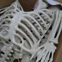 2 Pack 5.4 ft Halloween Skeleton Decorations, Decor Life Size with Adjustable Joints Angels and Demons,for Outdoor Indoor Yard Lawn Haunted House Party Decor, Set B
