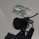 WDIRARA Women's Polka Dots Bikini Set Halter Triangle Swimsuit 2 Piece Bathing Suit (A Black Multicolor). XS Size