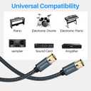 MIDI Cable Male to Male 5-Pin MIDI Cable 16.4Ft Compatible with Electronic Piano, Electronic Drum