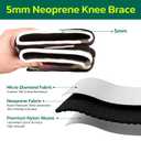 Knee Brace For Women Men 5mm for Fitness, Weightlifting S (1 Pair) | Knee Compression Sleeves, Non-Slip Neoprene with Adjustable Strap, , for Squats, Fitness, Weightlifting, and Powerlifting (S)