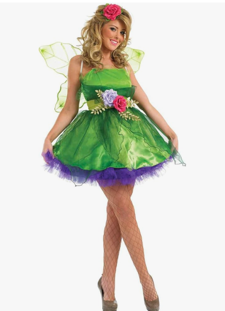 fun shack Fairy Costume For Women Green Dress Halloween Outfit Women’s Dress Up Party Wear XXL
