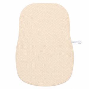 Beige Quilted Mattress Pad Cover with Elastic Strap, Soft Fitted Mattress Protector