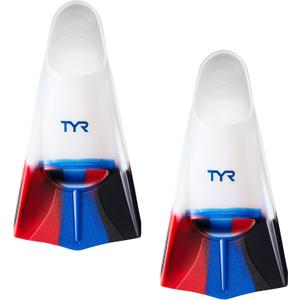 TYR Stryker Silicone Swim Fin for Racing and Training (X-Large, Clear)