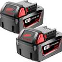 2 Pack 8.0 Ah M18 Batteries for Milwaukee 48-11-1860 18v Replacement 18 Volt Max Battery Cordless Tool 2646-22CT,2643-21CT,2641-21CT,2646-21CT,2646-20 Lithium-Ion Battery Pack