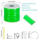 Lanyard String, 15 Rolls Gimp String, Plastic String Lacing Cord, Boondoggle String Kit (Glossy/Glow in Dark/Laser)