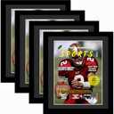 Goldfinch 2 Packs Sports Magazine Frames Displays Magazines Measuring 8 x 10.5 inches with Black Core Matting,Suitable for 1994-Current Collector's Edition Sports Magazines with Installed Hangers