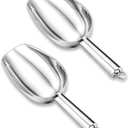 2 Pack Metal Dog Food Scoop 18 Oz With Loop, Large 11 Inch Stainless Steel Scooper
