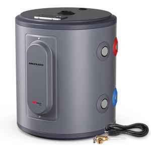 MIZUDO  Electric Mini Tank Water Heater, MIZUDO 6 Gallon Point of Use Hot Water heater 1500W, Compact Residential 120V with T&P Valve, Adjustable Thermostat, UL Listed