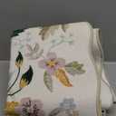 Hallway 2x5 Washable Runner Rug: Stain Resistant Floral Scalloped Rug for Kitchen Entryway Farmhouse Soft Carpet for Bathroom Bedroom Thin Laundry Living Room Floor Mat with Non Slip Backing(2x5,Cream)