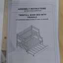 Merax Twin Over Full Bunk Bed, Kids Bedroom White Wooden Bunk Bed Frame, Convertible to 2 Separated Beds with Trundle, Ladder & Safety Guardrail for Teens, Wood Slat Support, Easy Assembly, White