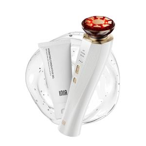 INIA 3-in-1 Red Light Therapy for Face and Neck Beauty Device for Puffiness & Skin Firming Skincare Tool (White)