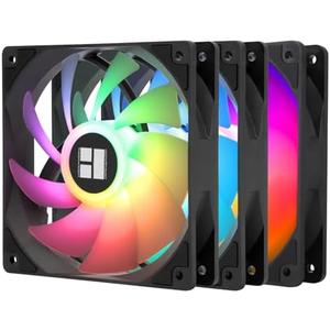 Thermalright TL-C12C-S X3 CPU Fan,120mm 4pin PWM Silent Computer Case Cooler Fan, with S-FDB Bearing Included, up to 1500RPM PC Cooling,ARGB（3 Quantities）