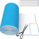 UBeesize Air Vent Filters, 120" x 12" Cut to Size Air Filter Material (50+ Filters), MERV 8 Triple Vent Filter Kit for Home Floor, Grilles, Ceiling, HVAC Furnace Vents, With 48PCs Adhesive Hook Tape