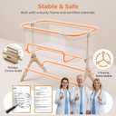 Pamo babe Bedside Bassinet for Baby, 3-in-1 Foldable Travel Bassinet with Wheels, Portable Baby Bassinet Adjustable Height, Storage Bag, Baby Bedside Sleeper Ideal Gift for Newborn Parents (Beige), 37"L x 21"W x 31"H