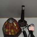 JONATHAN Y JYL8016B Carter Tiffany-Style 12" LED Table Lamp, Red/Yellow for Bedroom, Living Room, Kitchen, Home Office, Kids Room